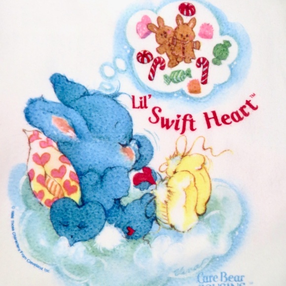 Bates Jama Vintage 80s Care Bear Cousins Nightgown Christmas PJs Dress 12 MO - Picture 2 of 6